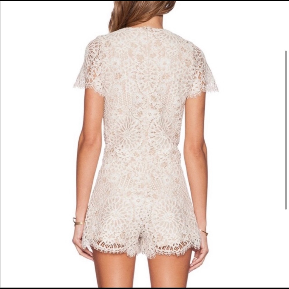 Alexis cream lace romper